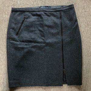 J.Crew grey wool pencil skirt